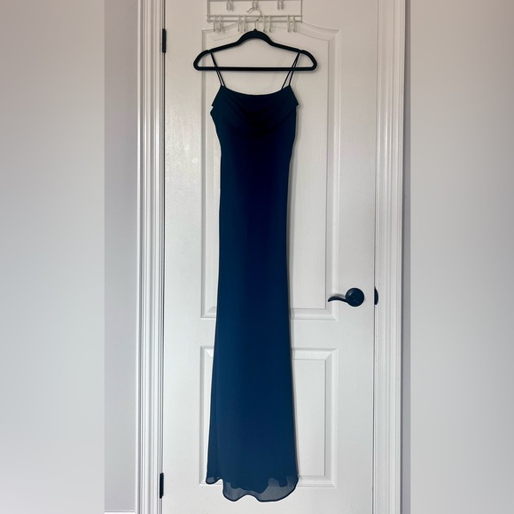 Long light weight navy blue Gown - Picture 1 of 4